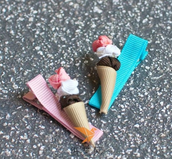 Tutorial on making beautiful ice cream hairpins for New Year’s gift