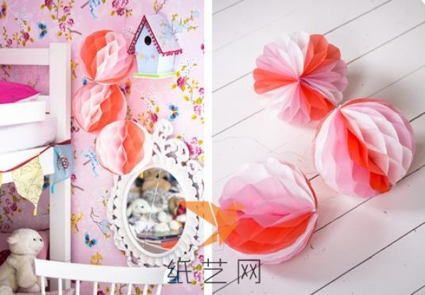 Simple and beautiful paper flower ball New Year decoration making tutorial