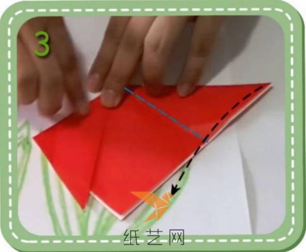 Childrens handmade origami carnation paste-up Mothers Day gift making tutorial