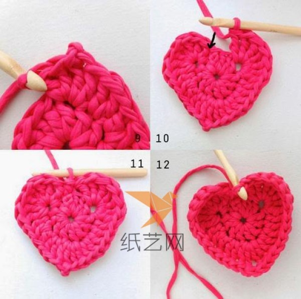 Crochet heart-shaped sewing box tutorial