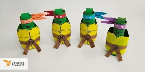 The amazing Teenage Mutant Ninja Turtles were born. The process of making Teenage Mutant Ninja Turtle dolls using paper rolls.