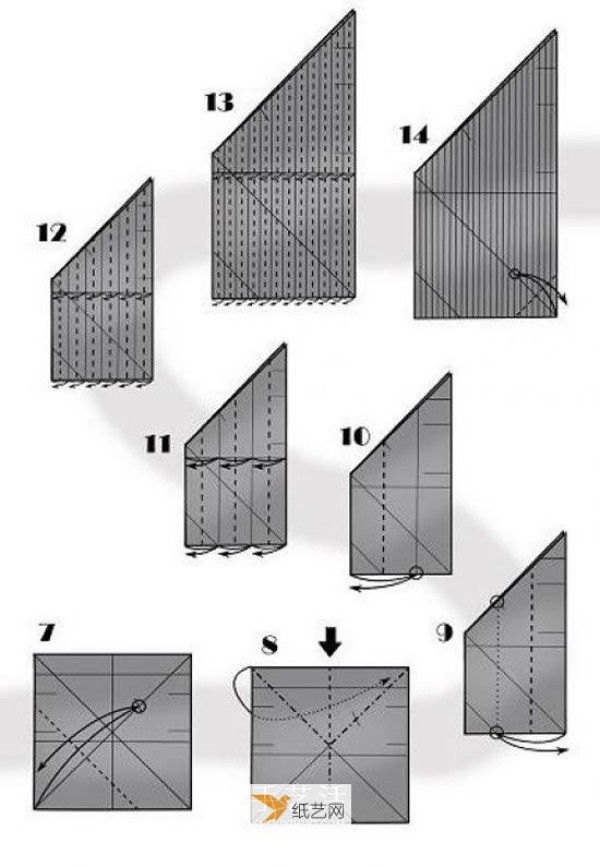 Practical tutorial on origami drawing of angel wings by Takashi Hojo