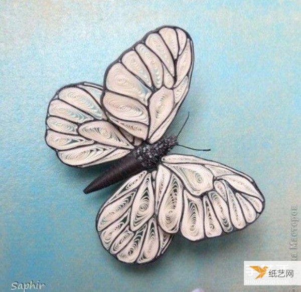 Appreciation of the beautiful paper butterfly pictures handmade using rolling paper