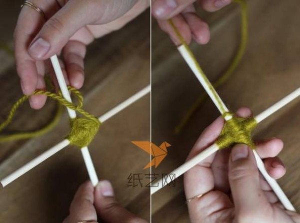 Tutorial on how to make handwoven gift wrapping decorations