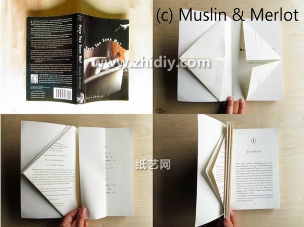 Illustrated tutorial for making simple book folding handicrafts