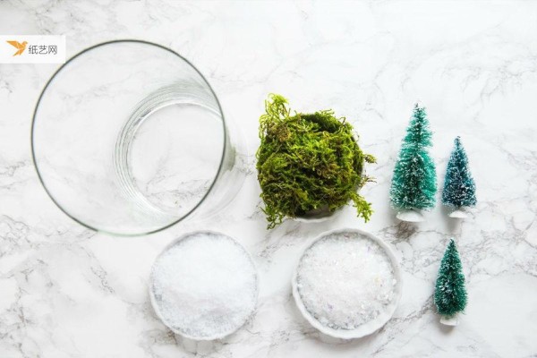 diy mini miniature snow mountain landscape