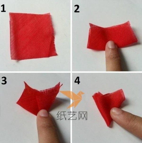 Korean style ring DIY fabric flower ring making tutorial