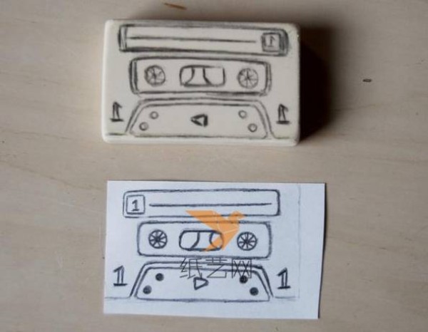 Tutorial on how to make hand-made cassette rubber stamps