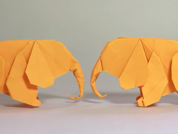 Origami video tutorial for origami elephant baby