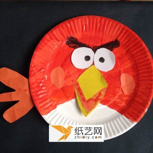 Parent-child handmade paper plate Angry Birds