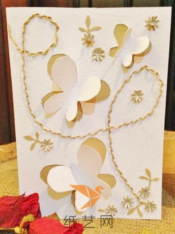 Such a beautiful three-dimensional greeting card is actually very simple to make