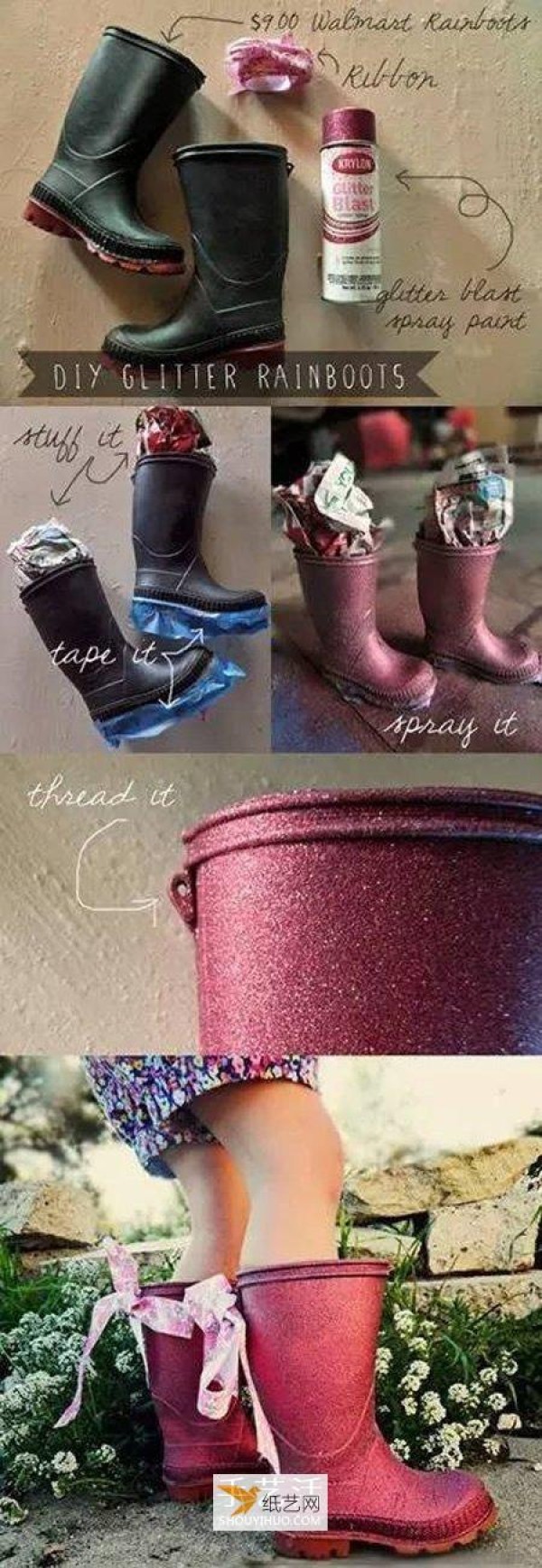 Steps to renovate old baby shoes