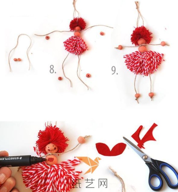 Cute knitted wool doll making tutorial