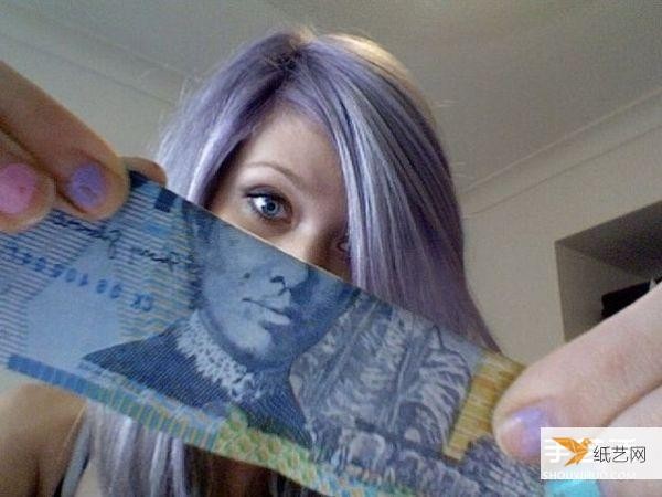 Fun pictures of misaligned banknotes, a personalized banknote face that will make you a celebrity