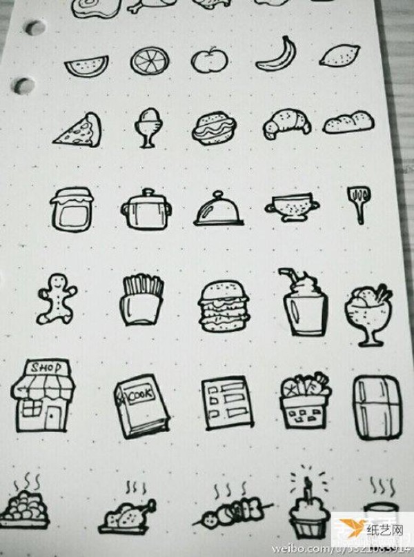 Colorful diary simple drawing material picture that looks particularly cute