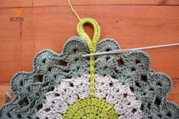 Tutorial on how to knit a thickened crochet insulation mat