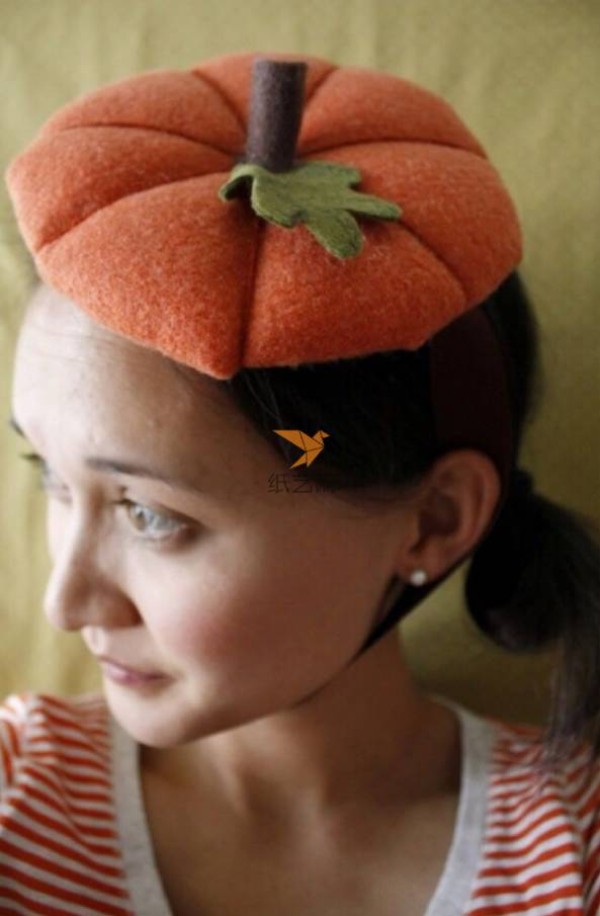 Tutorial on making non-woven pumpkin hair accessoriesNon-woven tutorial