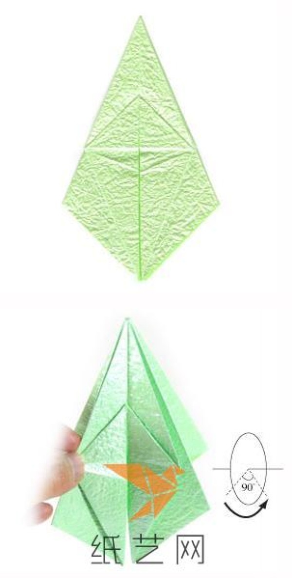 Tutorial on making an origami frog with complex structure