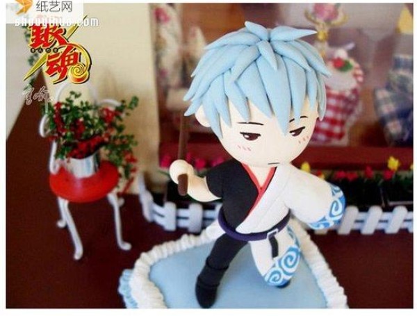 Tutorial on making a personalized clay doll of Gintama protagonist Gintoki Sakata