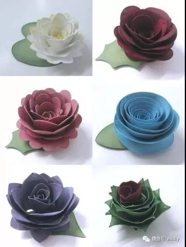 Simple paper art bouquet tutorial, super easy to make! 4 tutorials, 10 templates!