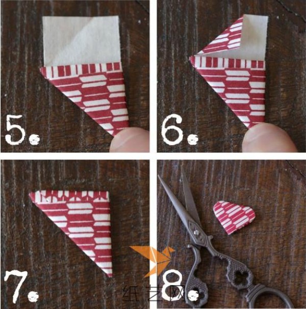 Cute handmade origami heart-shaped decoration tutorial