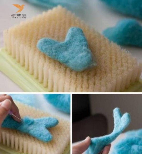 Wool felt tutorial Wool felt blue dolphin making tutorial