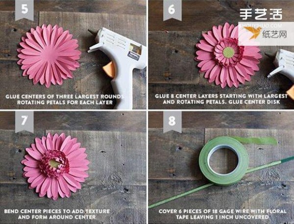 Detailed step-by-step tutorial on how to make paper-cut chrysanthemums by hand