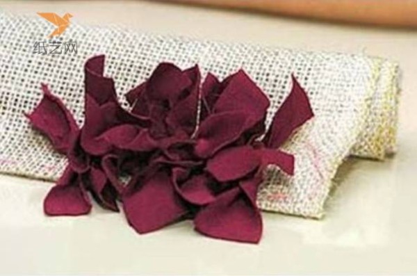 Fabric Art Tutorial Three-dimensional Flower Decoration Gorgeous Small Carpet Fabric Art Making Tutorial