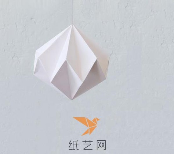 Tutorial on making a stylish polygonal origami lantern shade