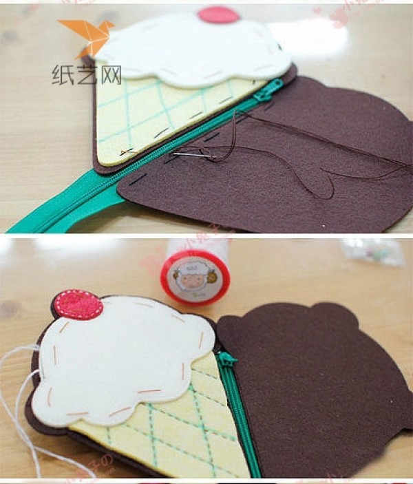 Non-woven ice cream bags can be completed by buying some fabric yourself and reading the non-woven handmade tutorial.