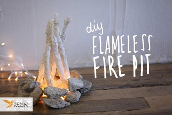 Illustrated tutorial on how to make your own personalized and beautiful lace bonfire decoration