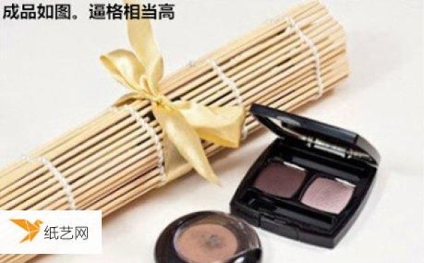 Illustrated tutorial on how to transform bamboo slips into makeup brush storage