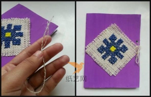 Beautiful cross-stitch snowflake Christmas card making tutorial