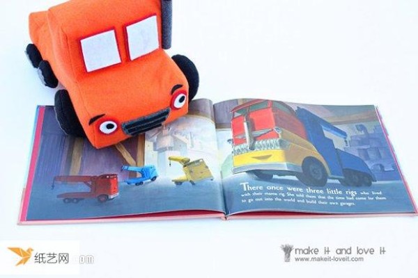 Very cute non-woven toy truck fabric hand-making method