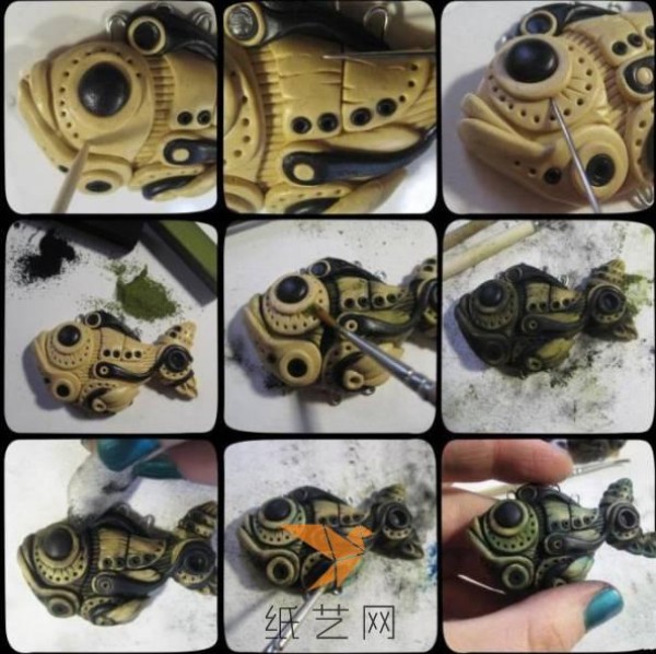 Mechanical style ultra-light clay fish Valentine’s Day gift making tutorial