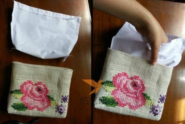 Cross stitch clutch bag making tutorial