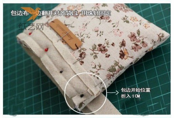 Fabric Art Tutorial Elegant Retro Style Fabric Floral Small Coin Purse DIY Making Tutorial