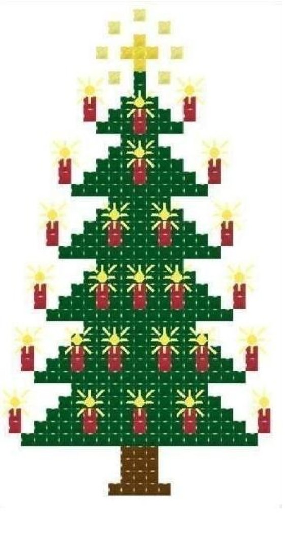 Beautiful Christmas tree cross stitch making tutorial