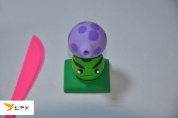 Looking for some illustrations of handcrafted Plants vs. Zombies mushrooms from ultra-light clay