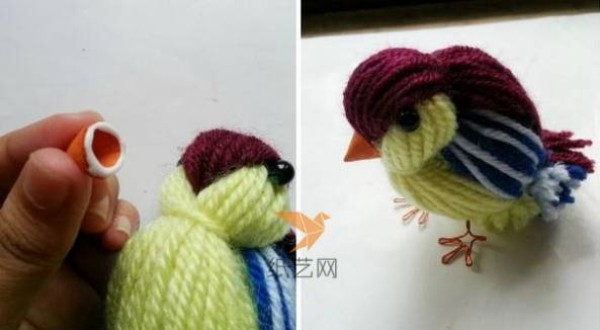 A step-by-step tutorial on how to make a cute chick with wool