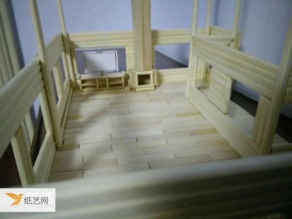 A complete step-by-step guide to hand-making a realistic villa model using disposable chopsticks