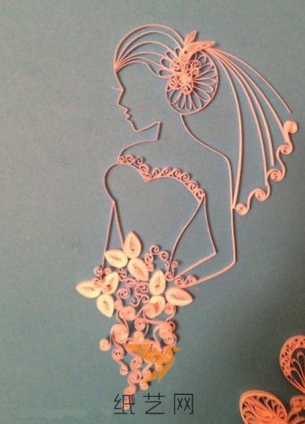 Fairy-like Paper Quilled Bride Silhouette Making Tutorial