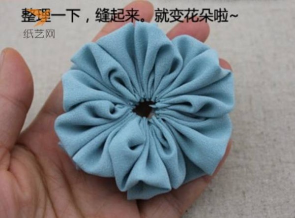 Fabric Art Tutorial Fabric Chiffon Flower Decoration Hair Tie DIY Making Tutorial