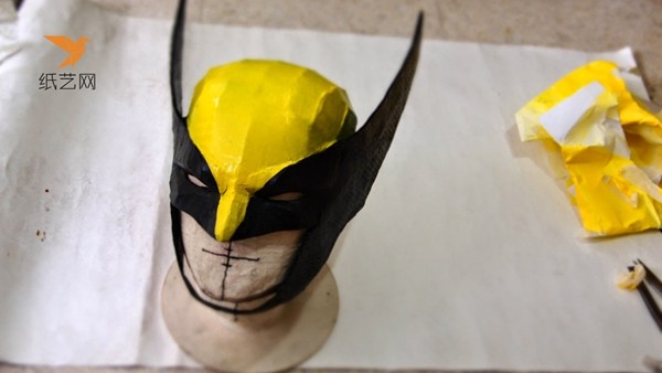 [Paper Model] X-Men Wolverine Mask Handmade Paper Model Making Drawings and Tutorials