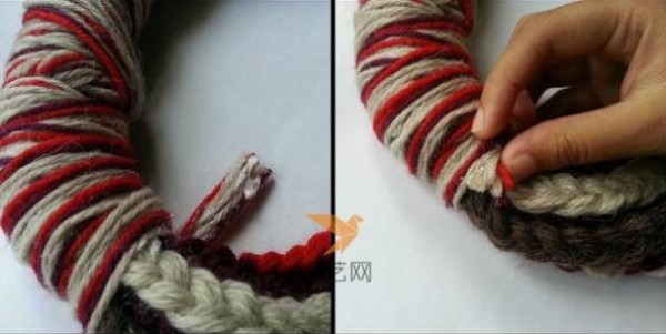 Simple hand knitted wool scarf Valentine’s Day gift making tutorial