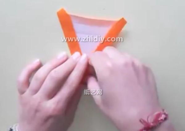 Simple origami letter V tutorial