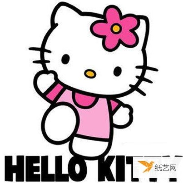 Super cute Hello Kitty simple drawing step-by-step picture tutorial