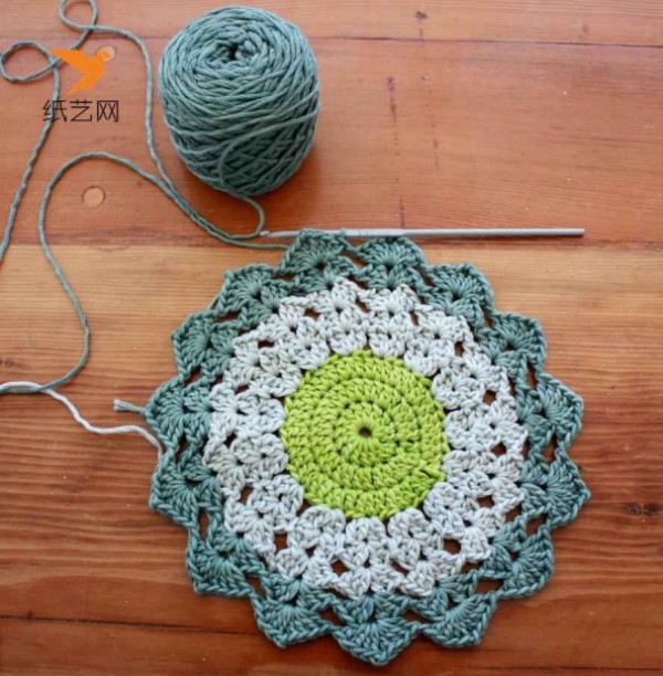 Tutorial on how to knit a thickened crochet insulation mat