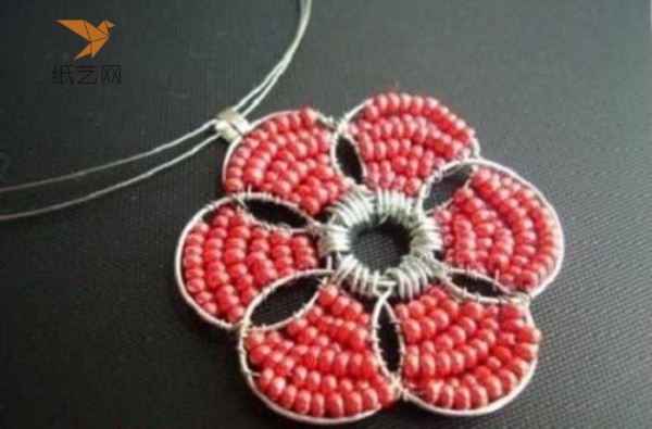 Flowers and Moon Beaded Necklace Pendant Making Tutorial Beading Tutorial