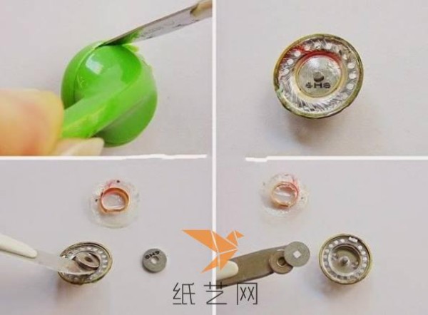 Tutorial on how to reuse waste metal bottle caps and turn them into cute refrigerator magnets